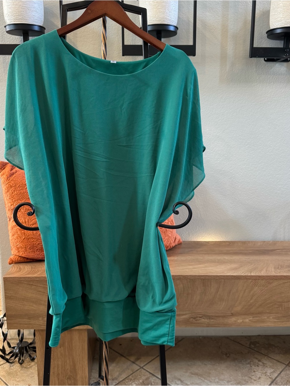 Women's Emerald Green Boatneck Blouse-The PERFECT work blouse.